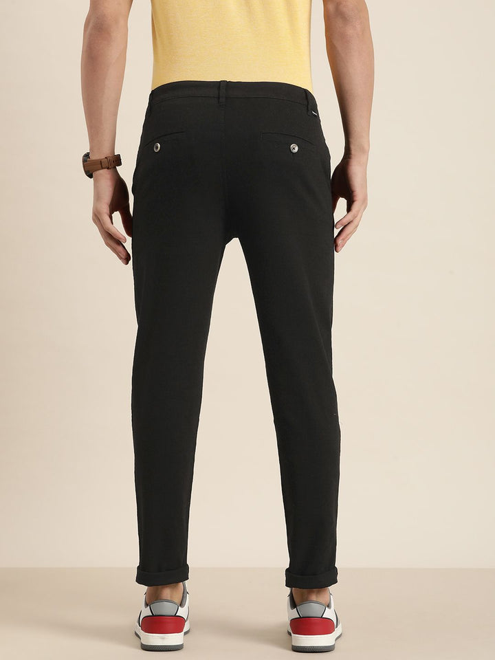 DILLINGER Men Solid Ankle-Length Chinos Trousers