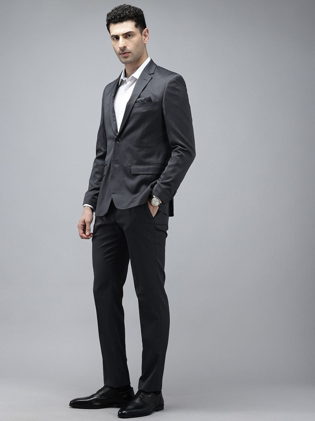 Park Avenue Super Slim Fit Notched Lapel Collar 2 Piece Party Suit