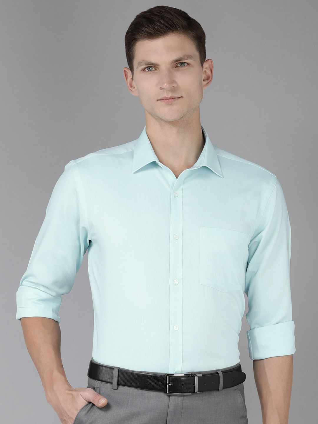 Park Avenue Textured Slim Fit Pure Cotton Formal Shirt