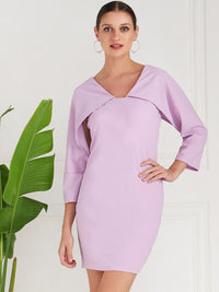 Athena Lavender Scuba Mini Bodycon Dress