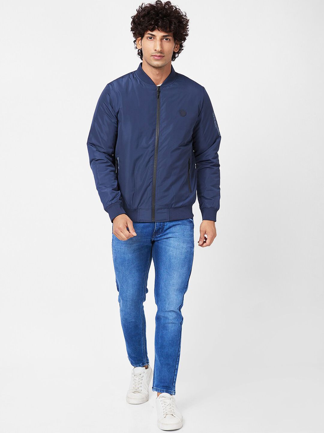 SPYKAR Henley Collar Bomber Jacket