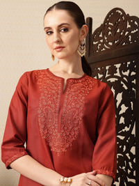 House of Pataudi Floral Embroidered Thread Work Jashn Kurta