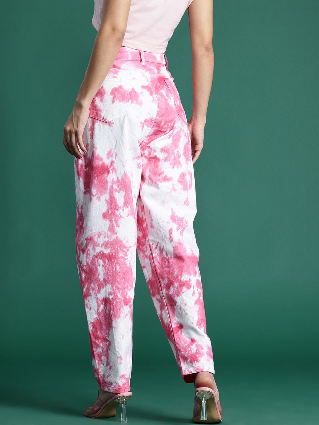 DressBerry Women Tie & Dye Slouchy Fit Stretchable Jeans