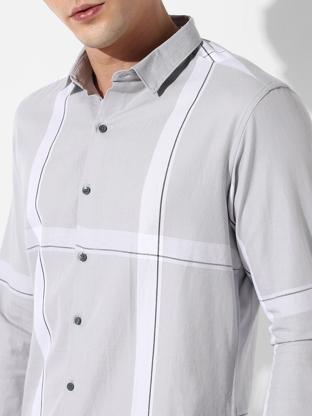 Campus Sutra Classic Striped Cotton Casual Shirt