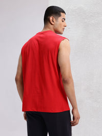 HRX oleh Hrithik Roshan dicetak T-shirt Yoga Kapas Pure