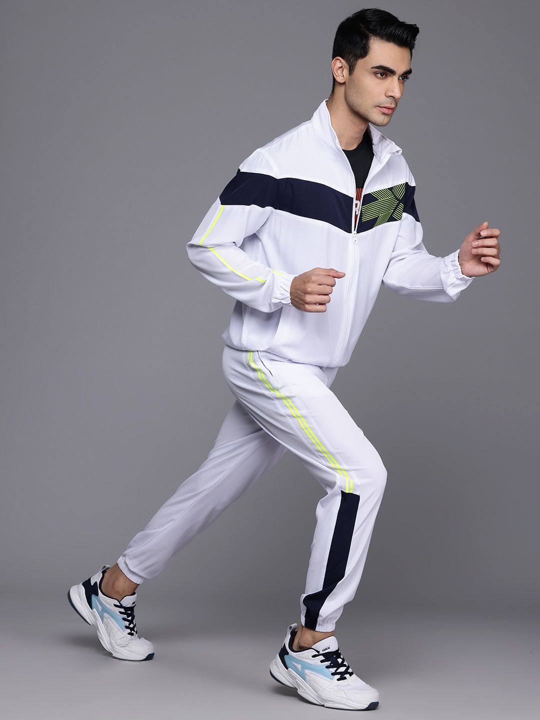 HRX by Hrithik Roshan Striped Rapid-Dry Running Tracksuit