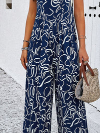 all about you Printed Shoulder Straps Basic Jumpsuit