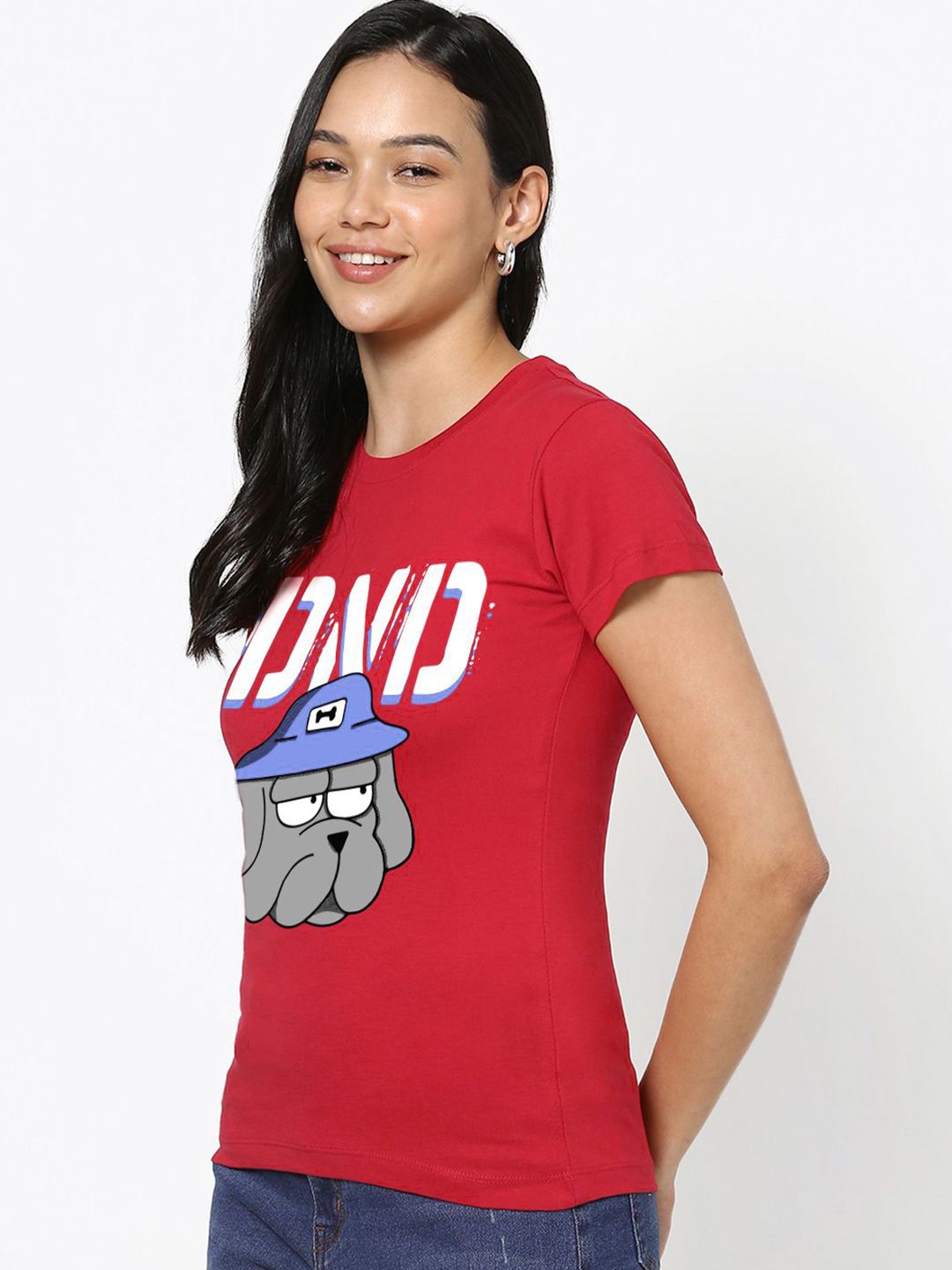Bewakoof Women Typography Printed Round Neck Pure Cotton T-shirt
