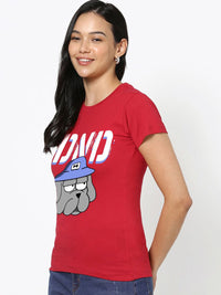 Bewakoof Women Typography Printed Round Neck Pure Cotton T-shirt