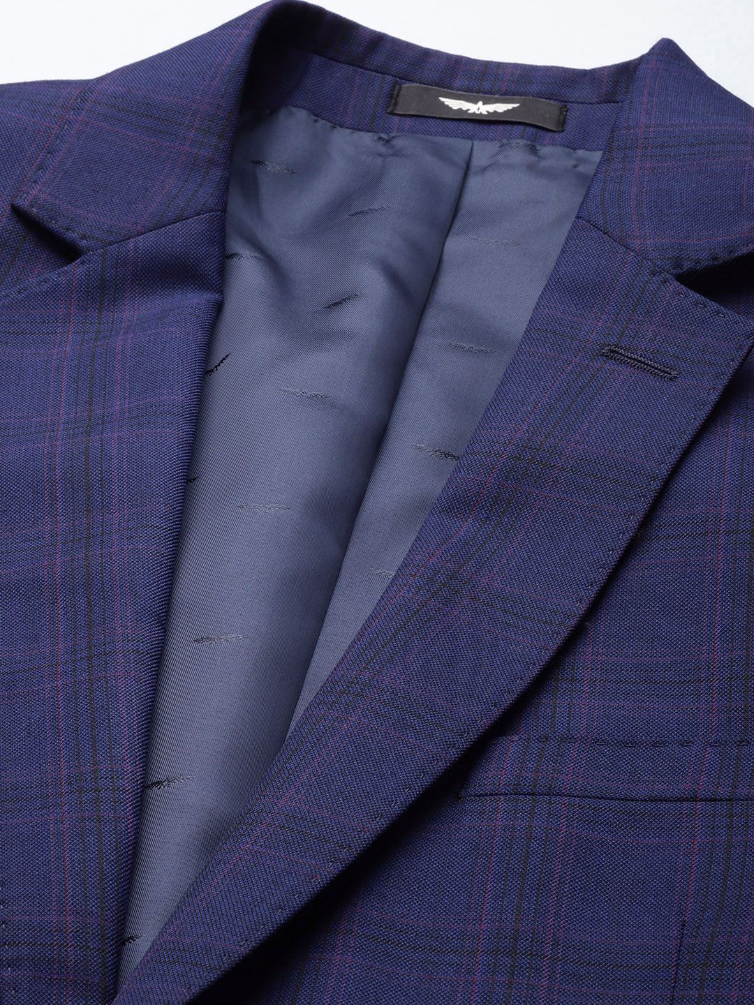 Park Avenue Checked Single Breasted 2 Piece Formal Suits