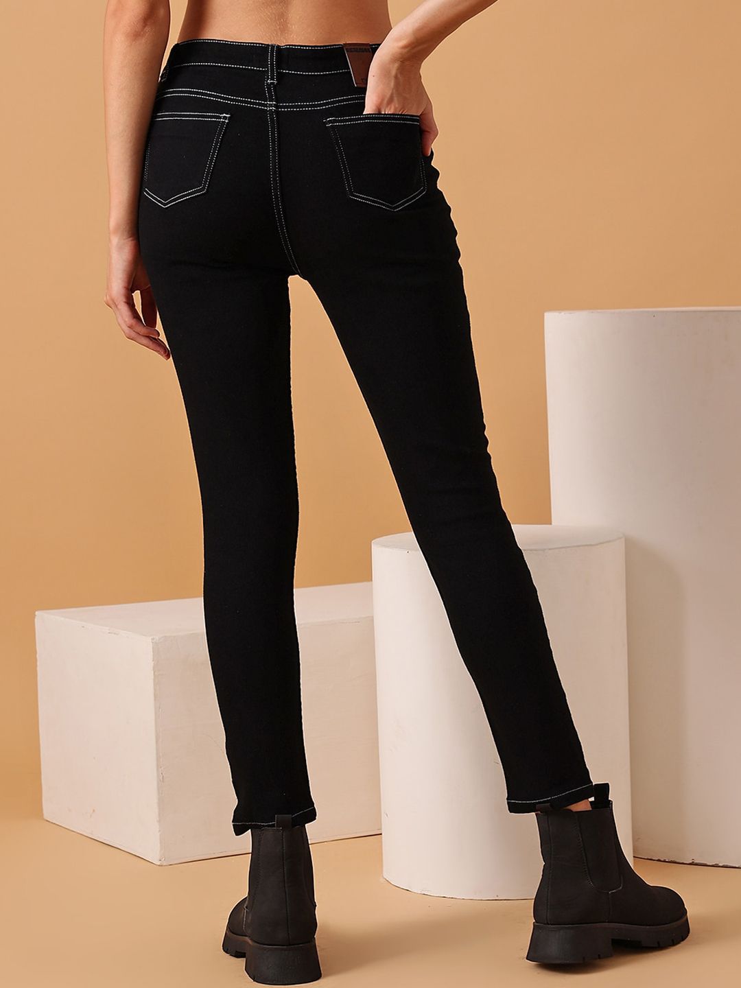 STREET 9 BASICS Women Narrow Slim Fit Clean Look Stretchable Jeans