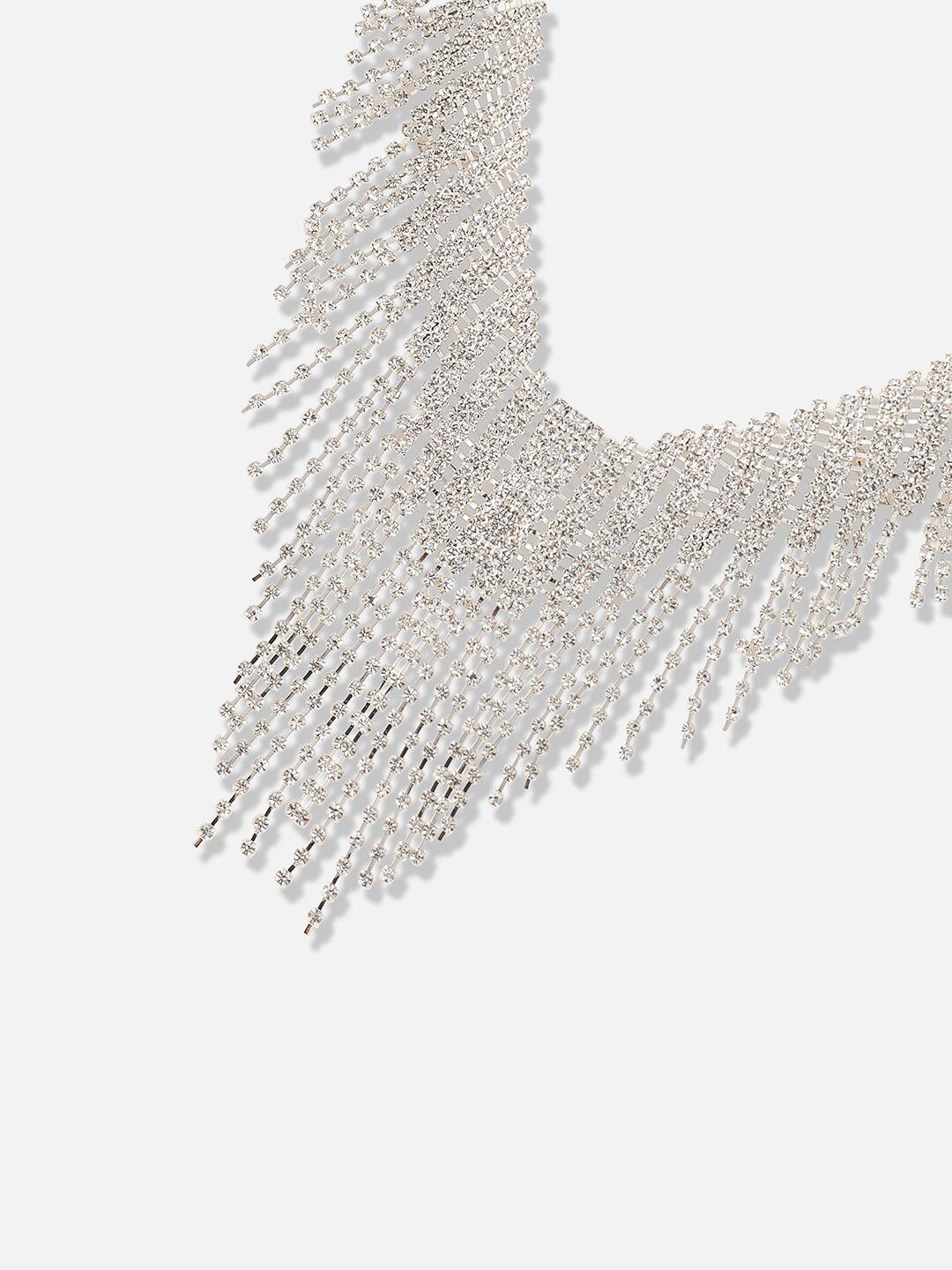SOHI Silver-Plated Stone-Studded Jewellery Set