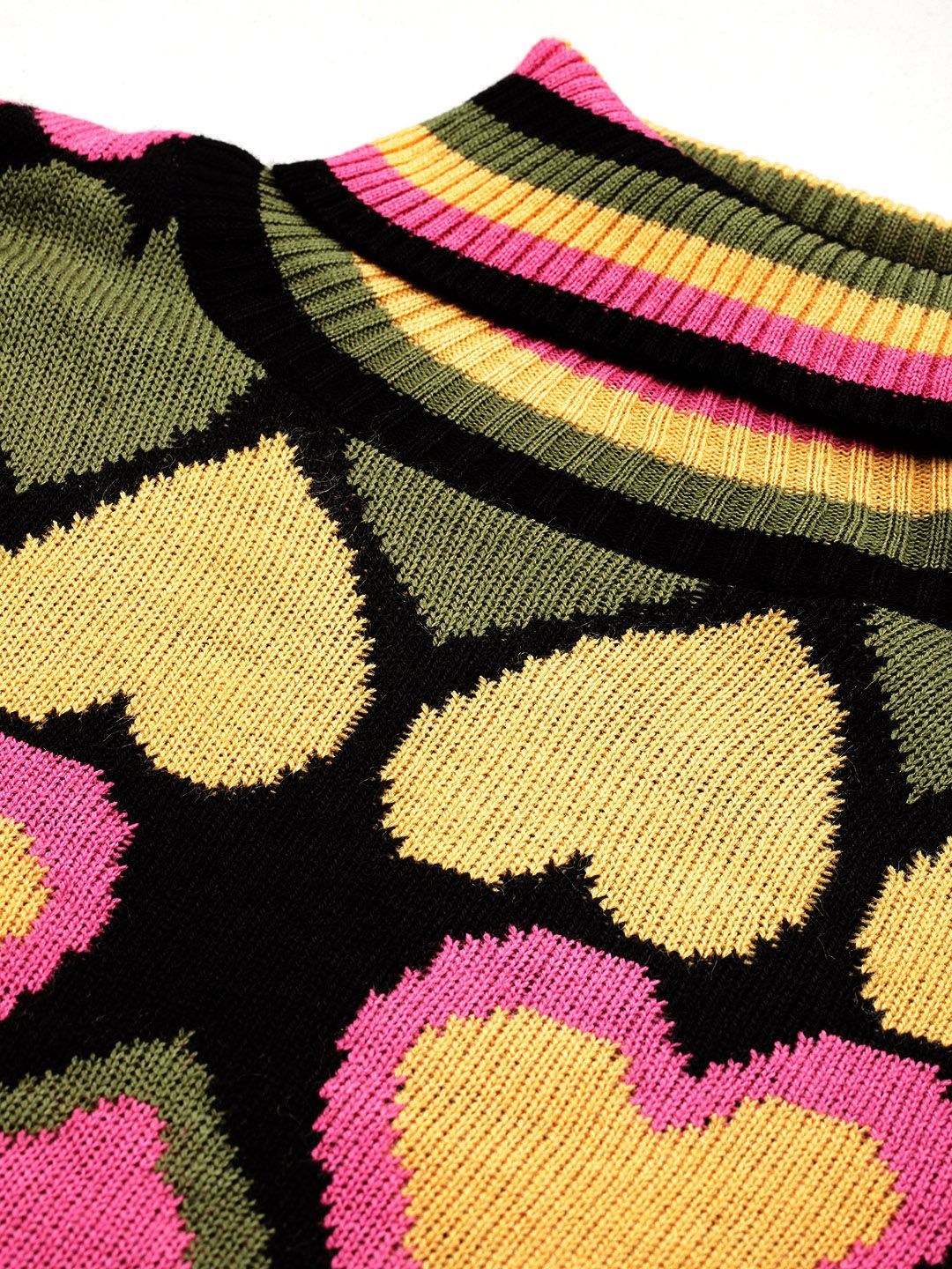 DressBerry Pure Acrylic Self-Design Pullover