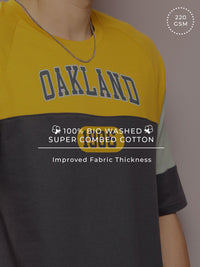 DILLINGER Men Typography Printed Oversized T-shirt