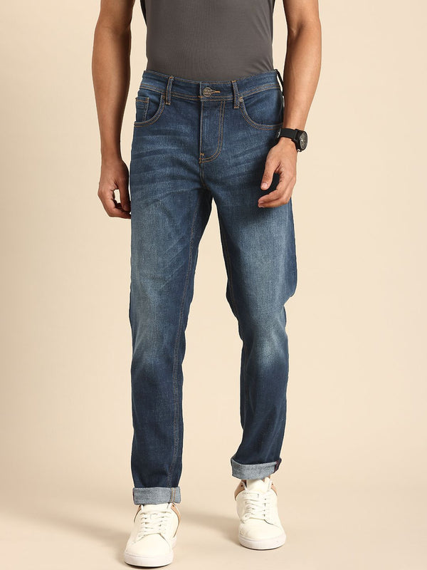 Being Human Men Slim Fit Heavy Fade Stretchable Jeans