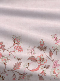 MYTRIDENT White & Peach 2 Pieces Floral Pure Cotton Rectangle Pillow Covers
