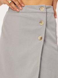 DressBerry Flirty Slit Mini Wrap Skirt
