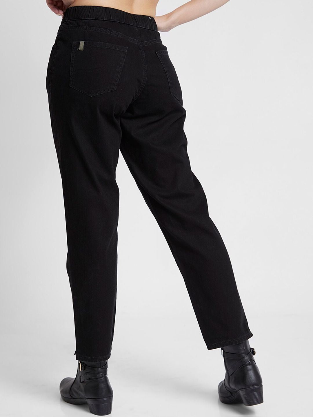 SPYKAR Women Mom Fit Clean Look Cotton Jeans