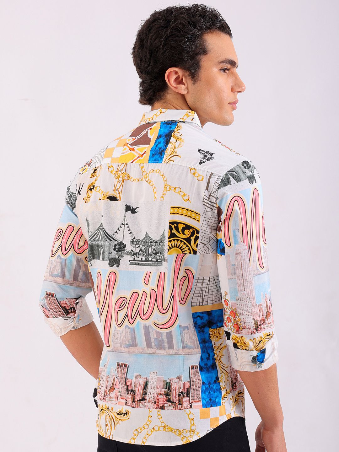 The Indian Garage Co Men Slim Fit Opaque Printed Casual Shirt