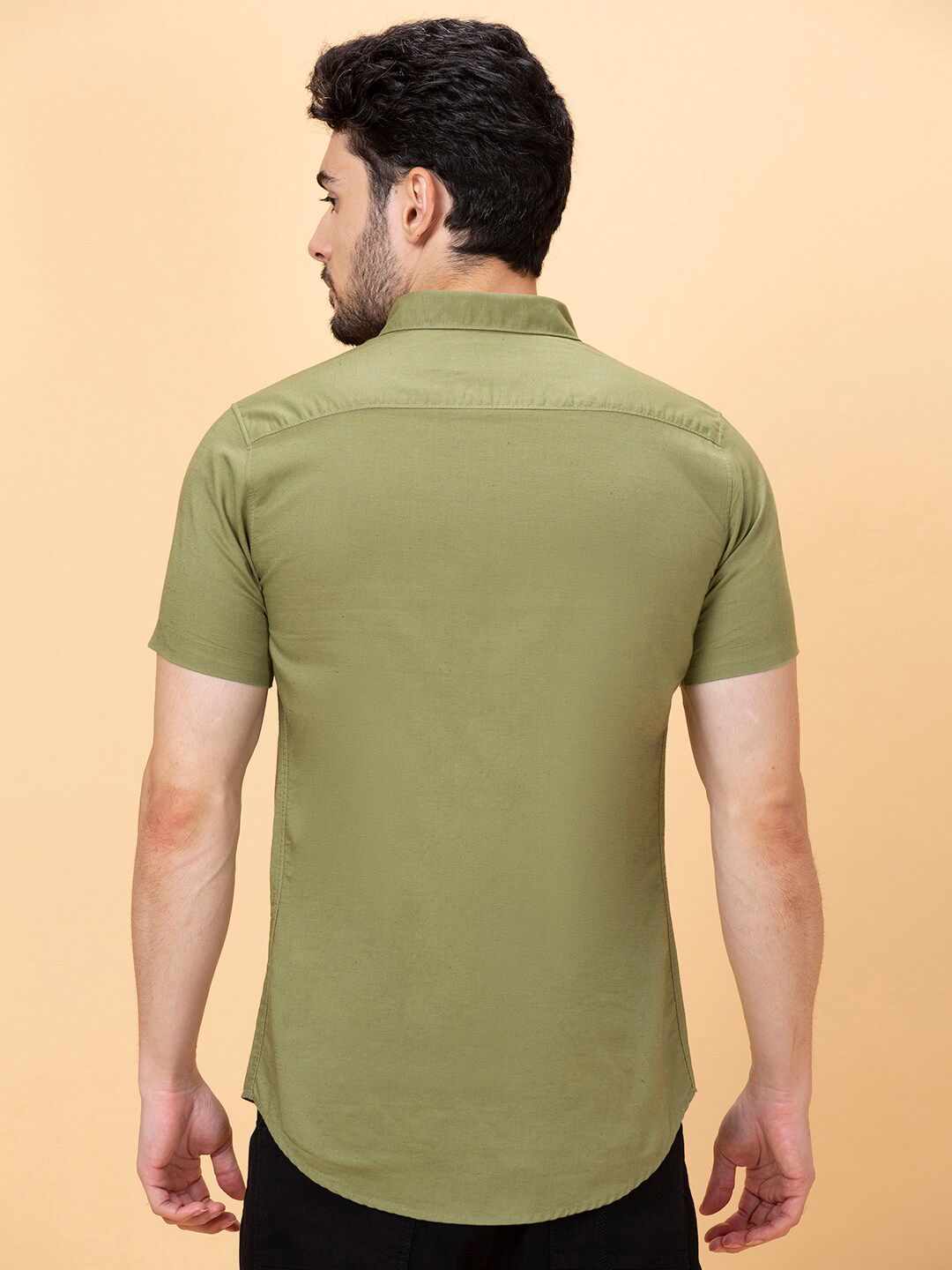 Being Human Slim Fit Spread Collar Short Sleeves Casual Shirt