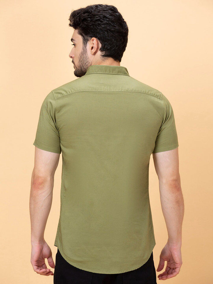 Being Human Slim Fit Spread Collar Short Sleeves Casual Shirt