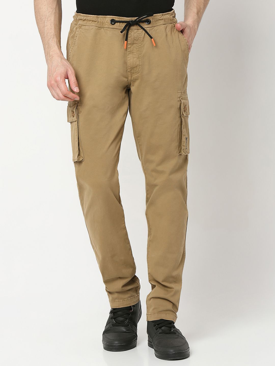 SPYKAR Men Slim-Fit Cargo-Style Trousers