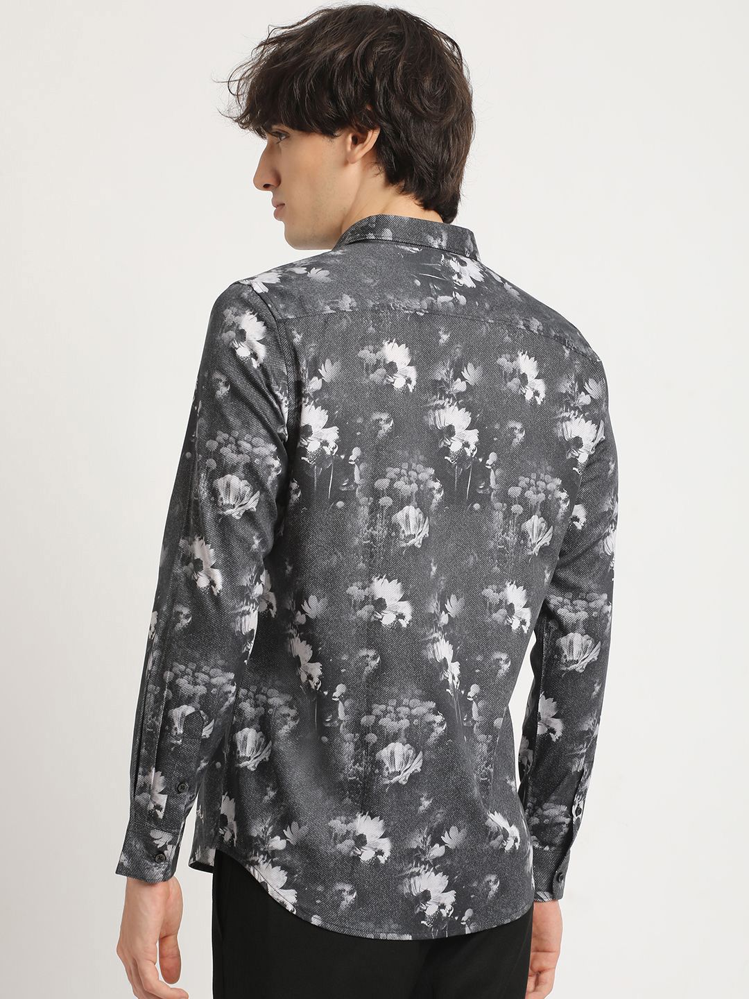 THE BEAR HOUSE Pure Cotton Printed Slim Fit Casual Shirt