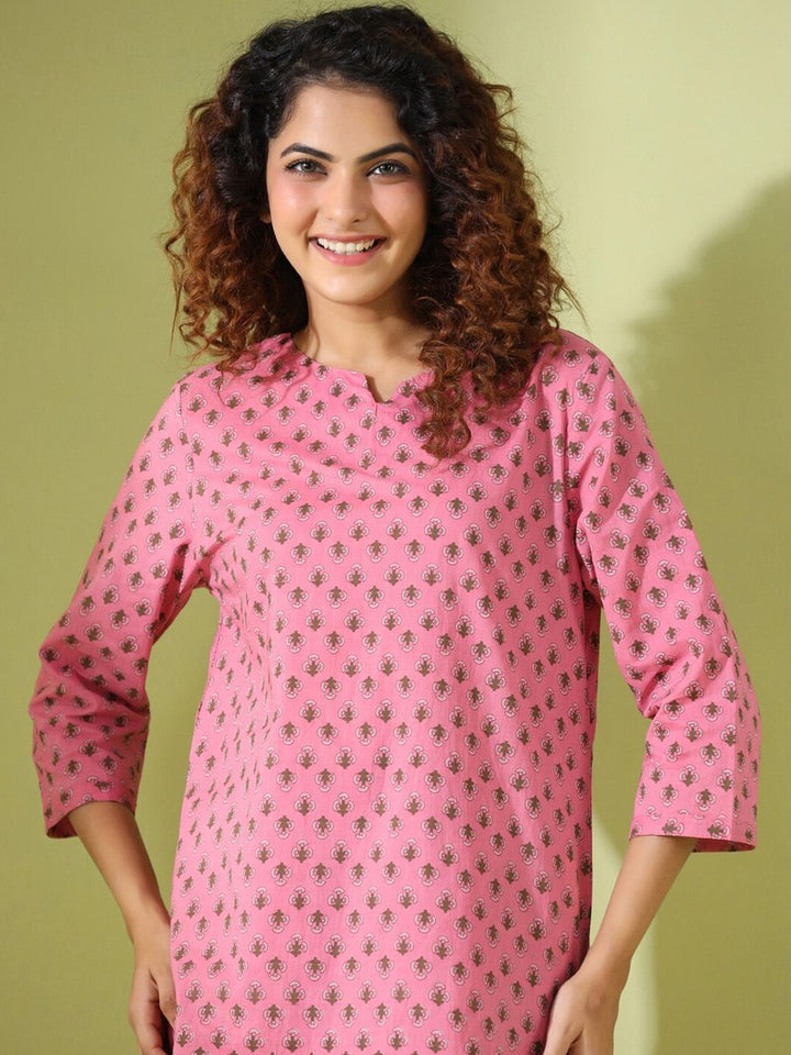 SANSKRUTIHOMES Ethnic Motifs Printed Pure Cotton Night suit