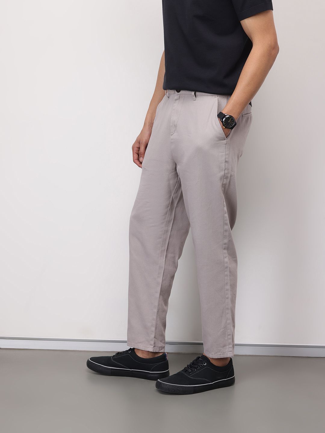 ether 365 Essentials Men Pure Cotton Regular Trousers