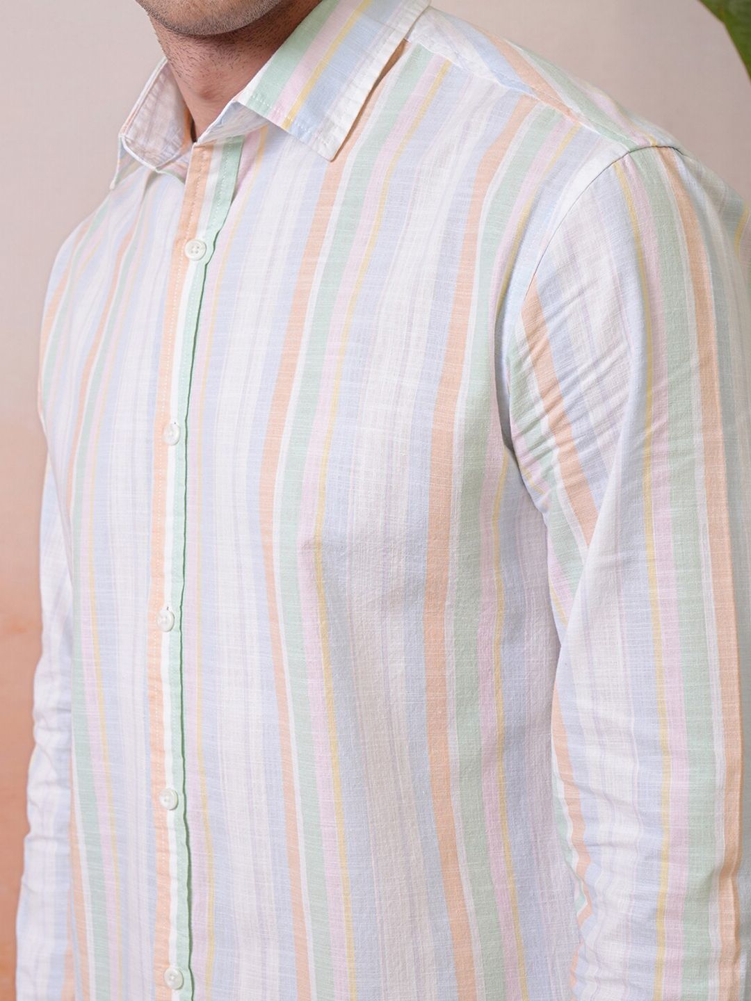 "Locomotive Premium Men Striped Relaxed   Shirt"