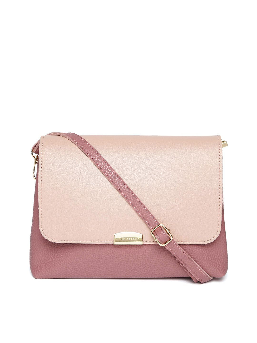 Lino Perros Mauve & Pink Colourblocked Sling Bag