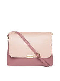 Lino Perros Mauve & Pink Colourblocked Sling Bag
