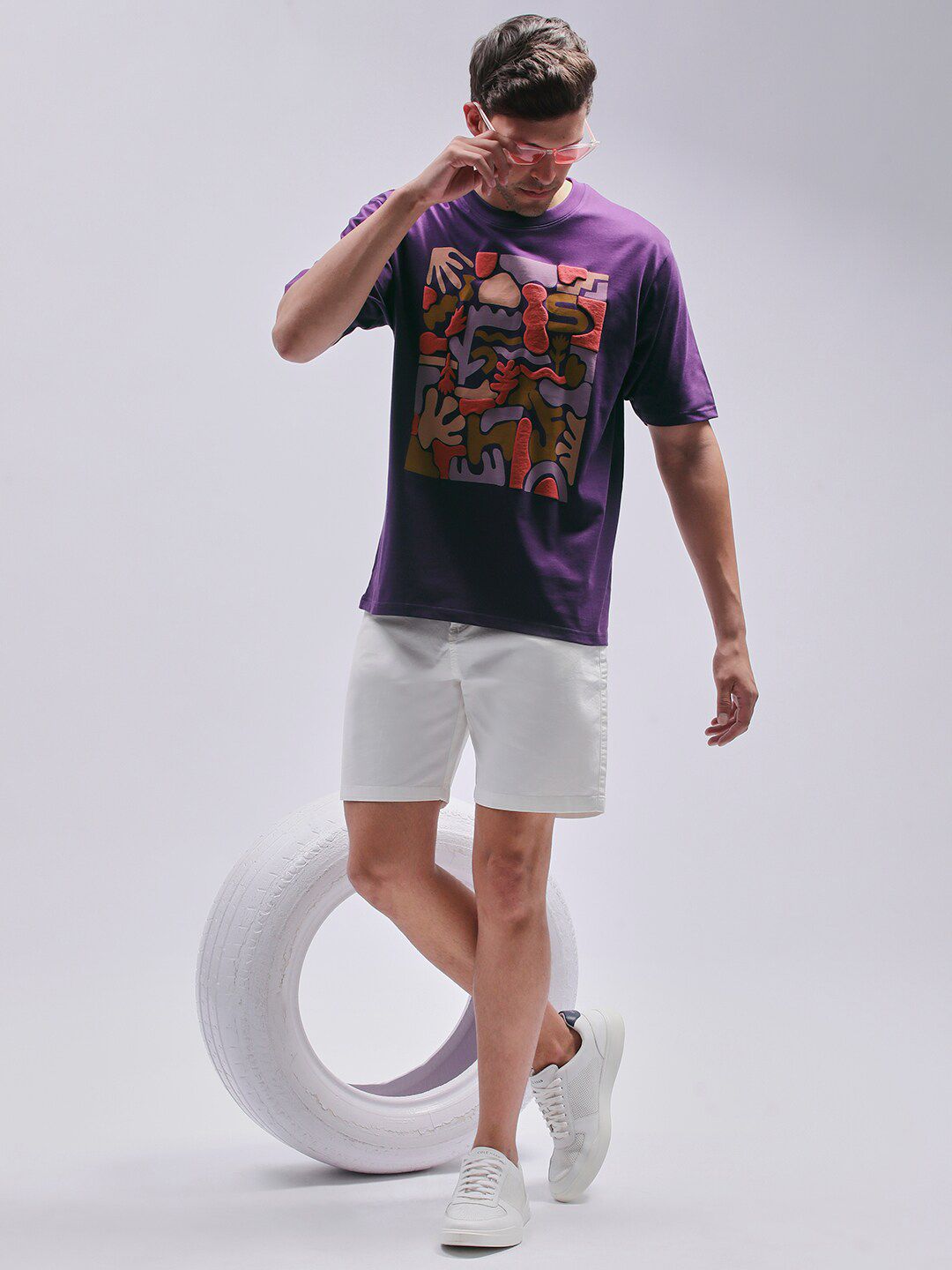 DILLINGER Men Round Neck Abstract Printed T-shirt