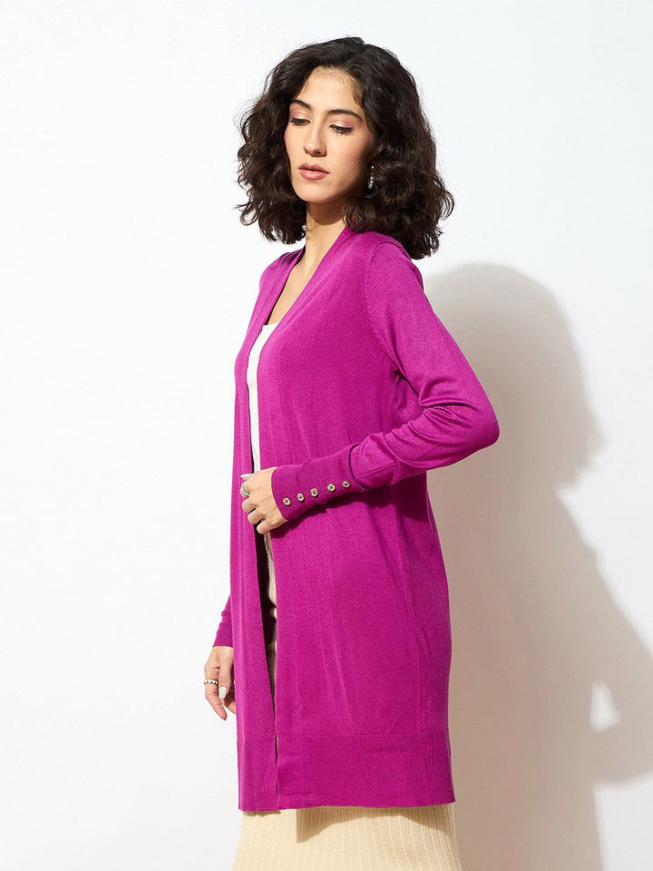 SASSAFRAS Longline Open-Front Acrylic Shrug