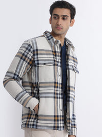 RARE RABBIT Men Hollis Tailored Fit Checked Cotton Jacket