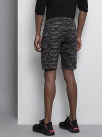 The Indian Garage Co Men Grey Printed Slim Fit Chino Shorts