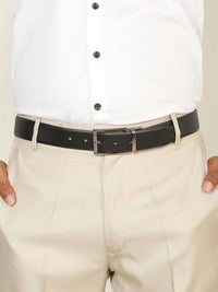 Teakwood Leathers Men Textured Leather Reversible Belt