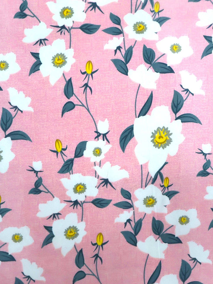 BOMBAY DYEING Pink Floral 144 TC Queen Bedsheet & 2 Pillow Covers