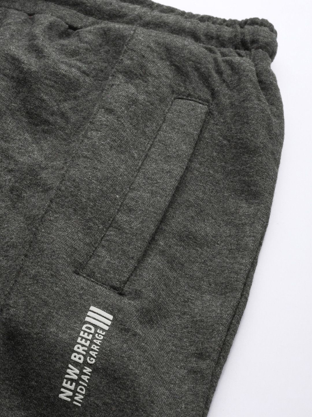 The Indian Garage Co Men Grey Solid Slim Fit Jogger