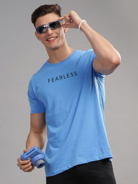 ADRO Men Typography Raw Edge T-shirt
