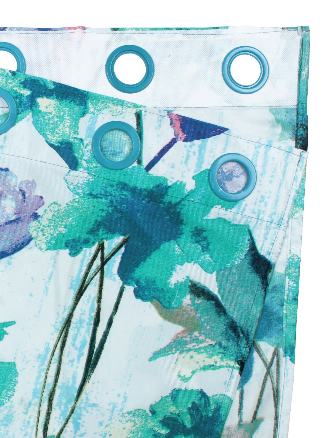 Story@home Blue & White 2 Pieces Floral Window Curtain