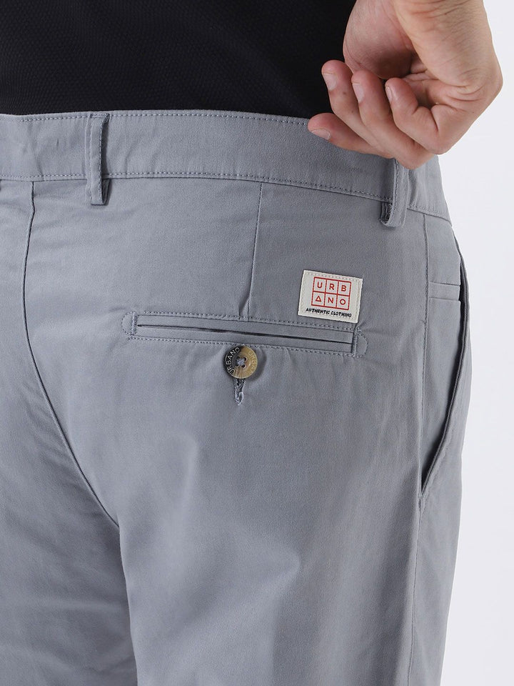 Urbano Fashion Men Blue Slim Fit Solid Stretchable Regular Trousers