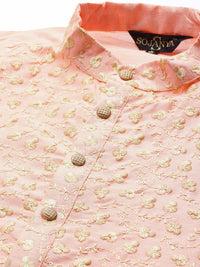 SOJANYA Kurta Lelaki Berwarna Peach & Beige