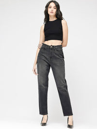 RAREISM Women Clean Look Mid-Rise Comfort Light Fade Cotton Jeans