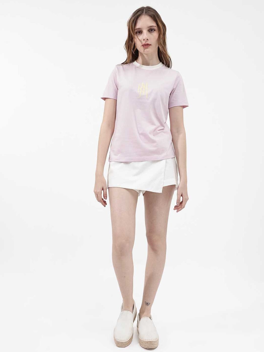 RAREISM Round Neck Cotton T-shirt