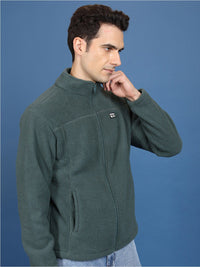 Highlander Mock Collar Front-Open Sweatshirt
