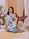 Saanjh Floral Printed Pure Cotton Tunic & Trousers Co-Ord Set