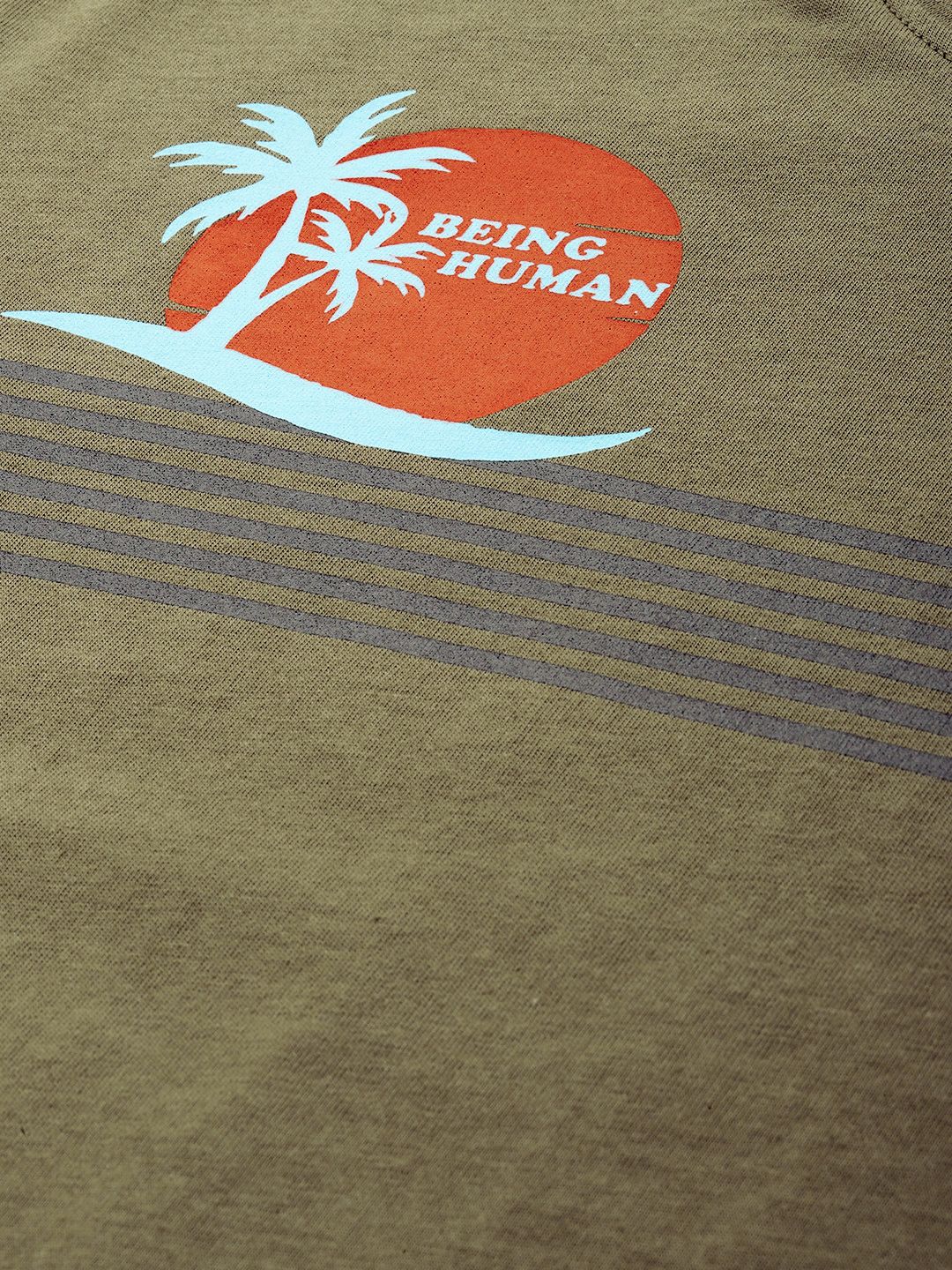 Being Human Striped Pure Cotton T-shirt