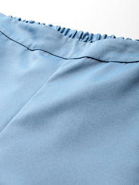 DressBerry Women Satin Trousers with Slit-Detail