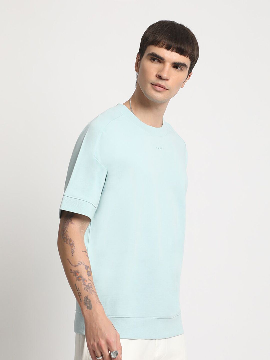 THE BEAR HOUSE Drop Shoulder Pure Cotton Relaxed Fit T-shirt